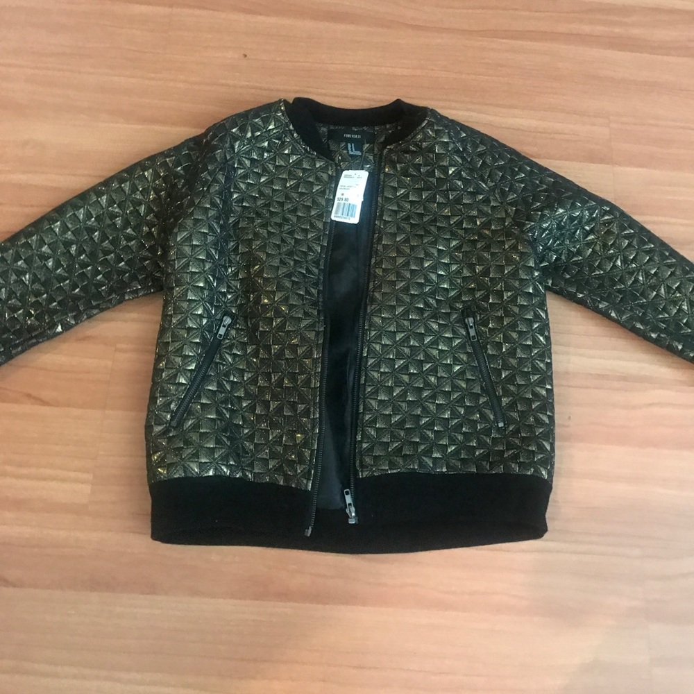 Forever 21 Gold Bomber Jacket